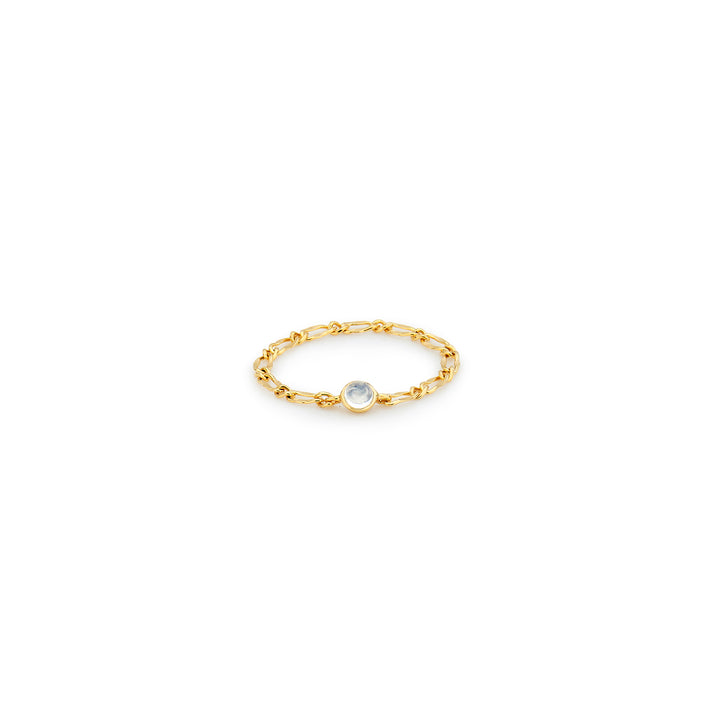Moonstone Chain Ring