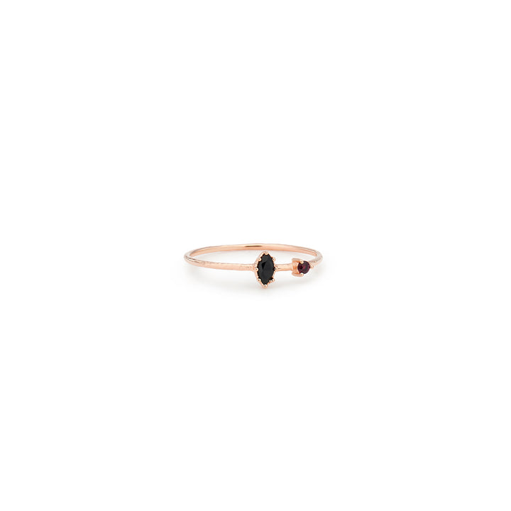 Spinel with Garnet Pair Ring