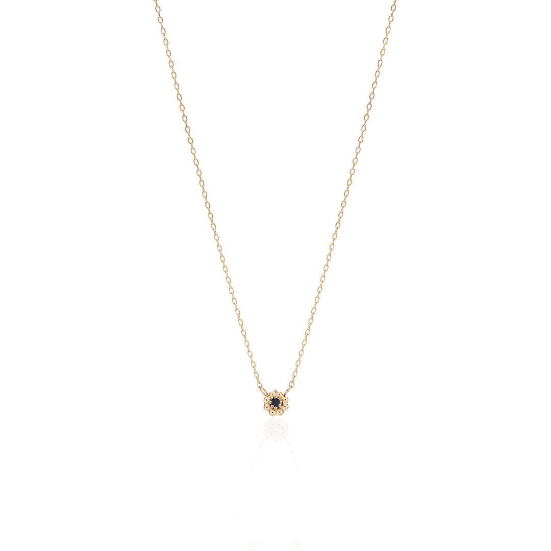 Lotus Black Diamond Necklace