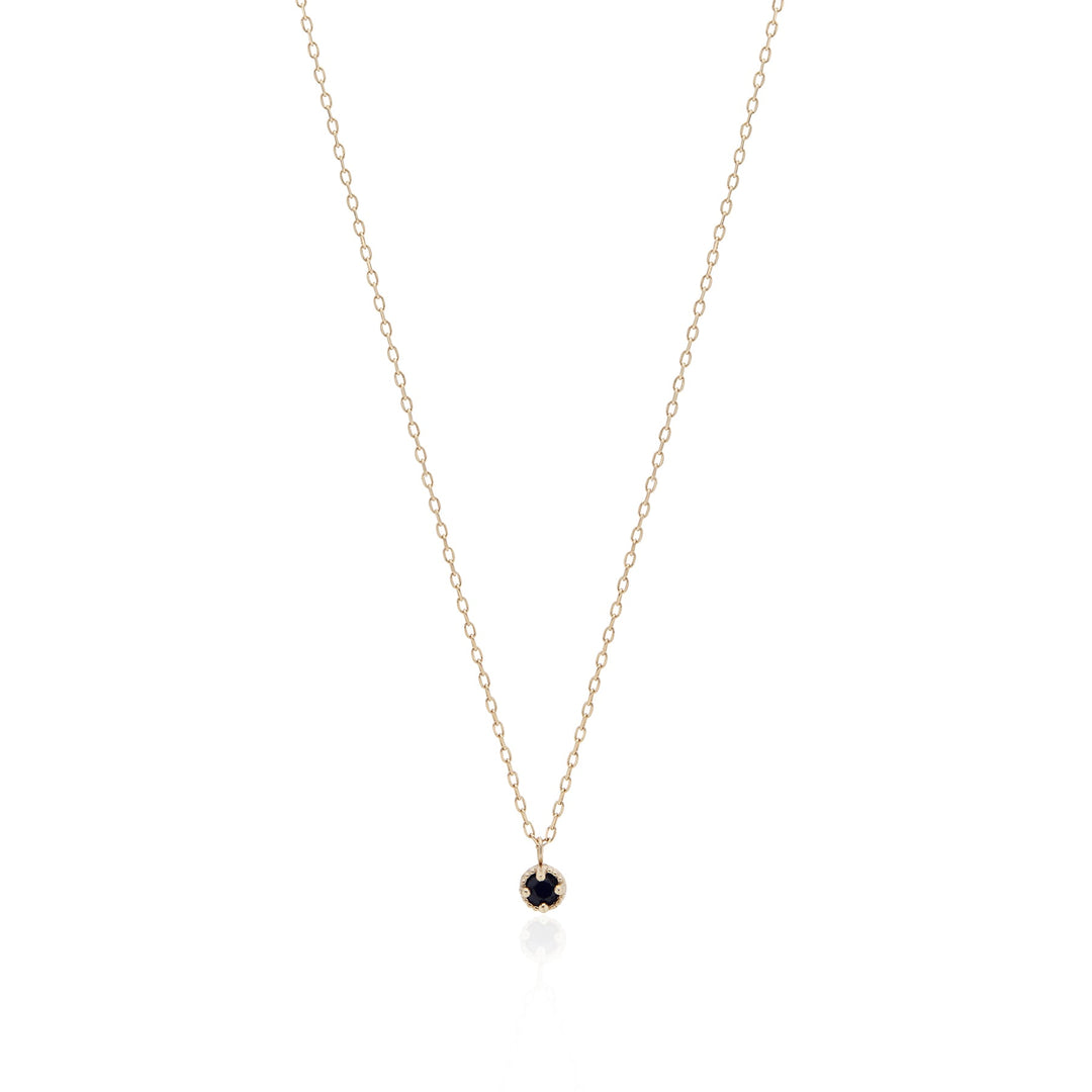 Solo Round Cut Onyx Necklace