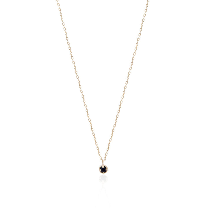 Solo Round Cut Onyx Necklace