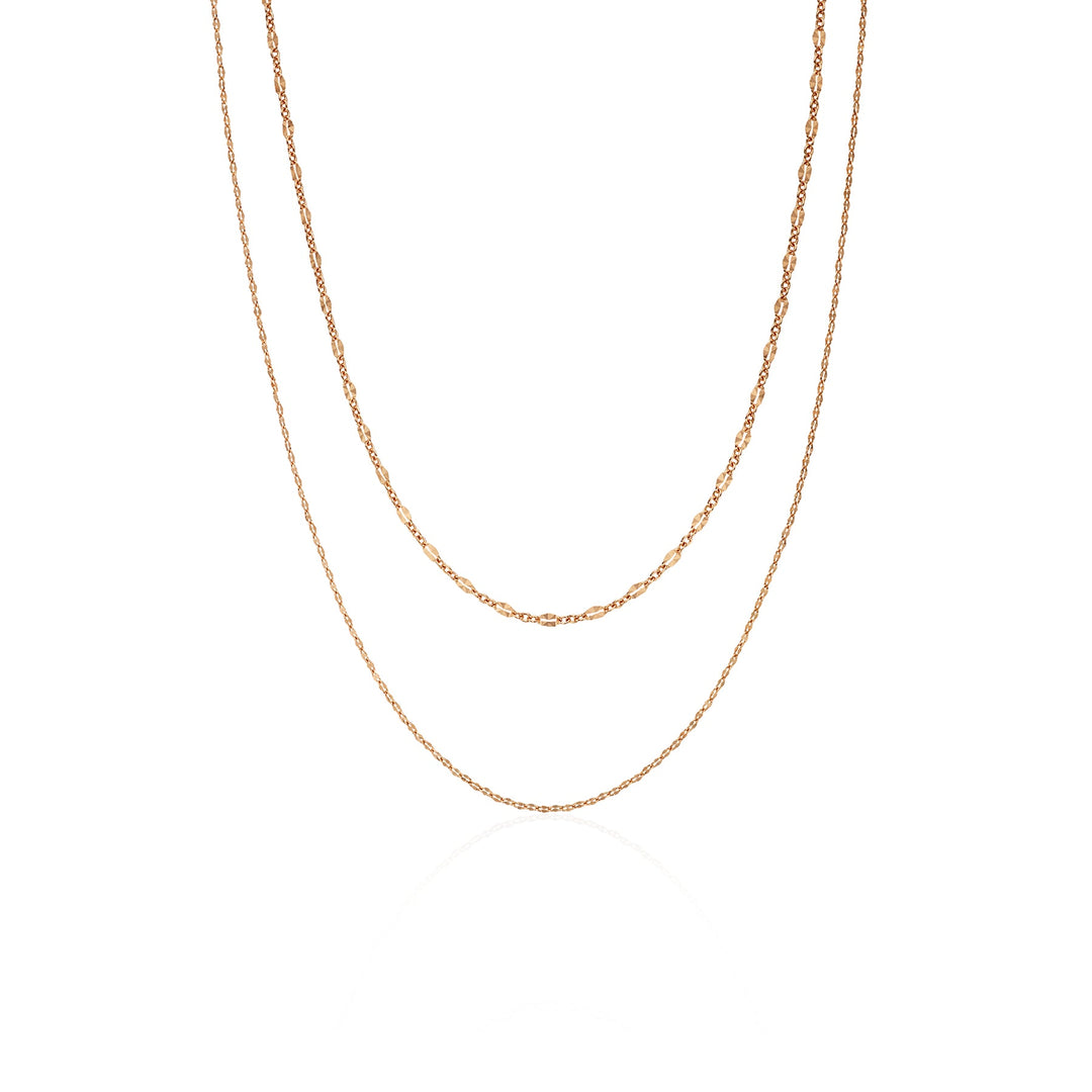 Rolo Double Chain Necklace