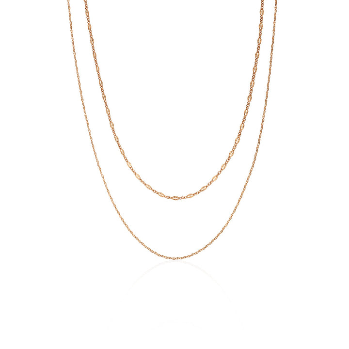 Rolo Double Chain Necklace