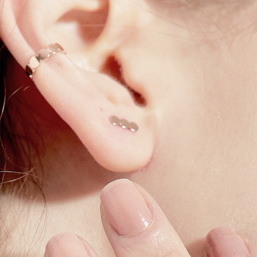 Herse 3 Dot Earrings