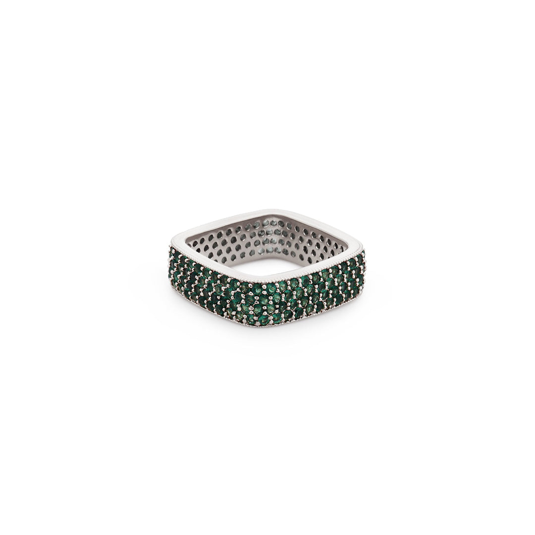 Dazzling Green Square Ring
