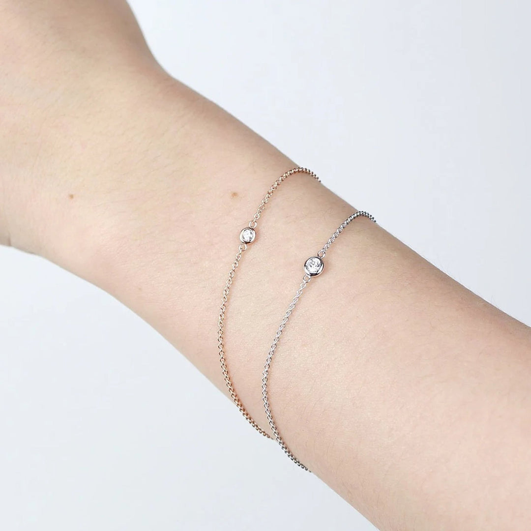 Simple Bezel Diamond Bracelet