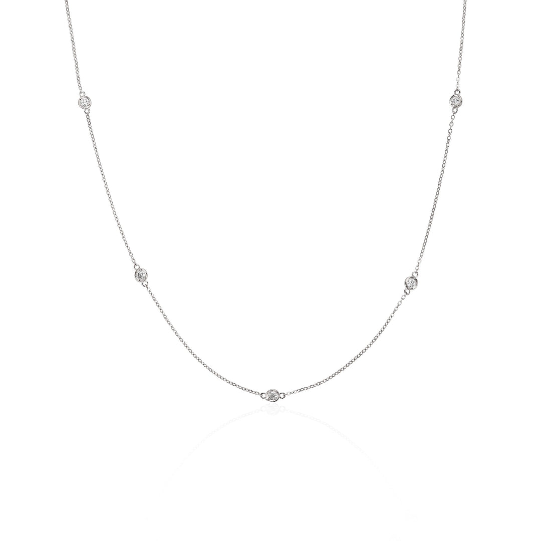 Multiple Bezel Diamond Necklace