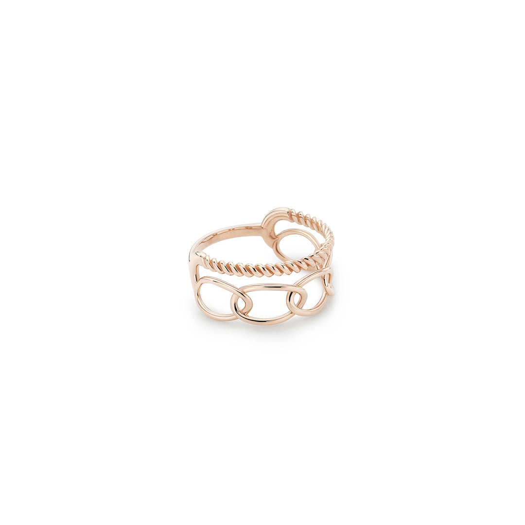 Double Chain Gold Ring