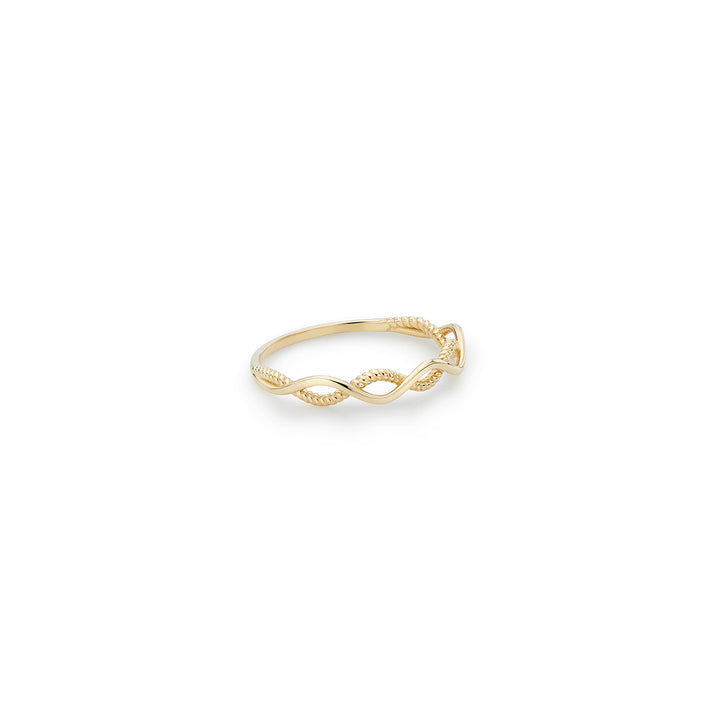 Twist Wave Solid Gold Ring