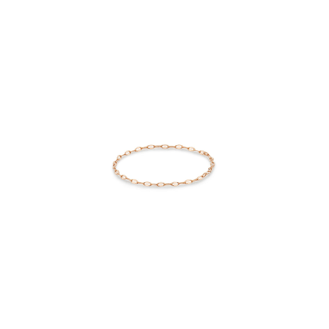 Dainty Solid Gold Chain Ring