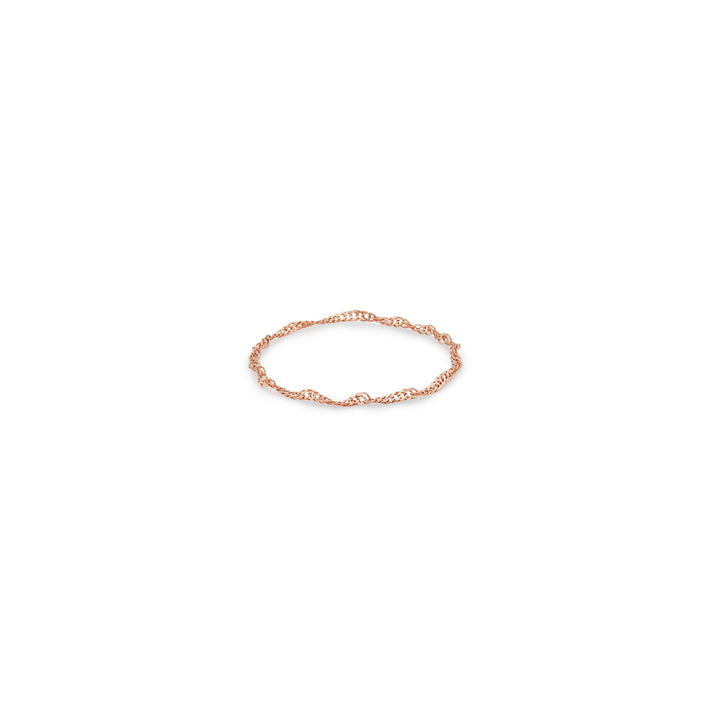 Twist Solid Gold Chain Ring