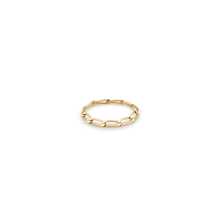 Classic Large Solid Gold Chain Ring